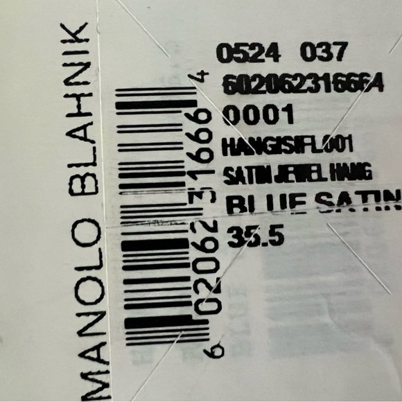 Manolo Blahnik Hangisiflat Blue Satin Jewel Buckle - Picture 8 of 8